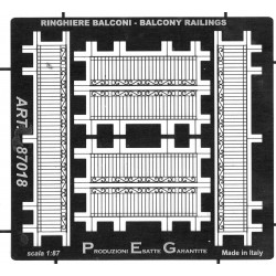 BALCONY RAILINGS TYPE "E" SCALE 1/87 H0 ART. 87018