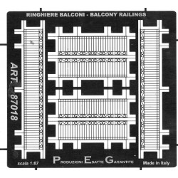 RINGHIERE BALCONI TIPO "E" SCALA  1/87 H0 ART. 87018