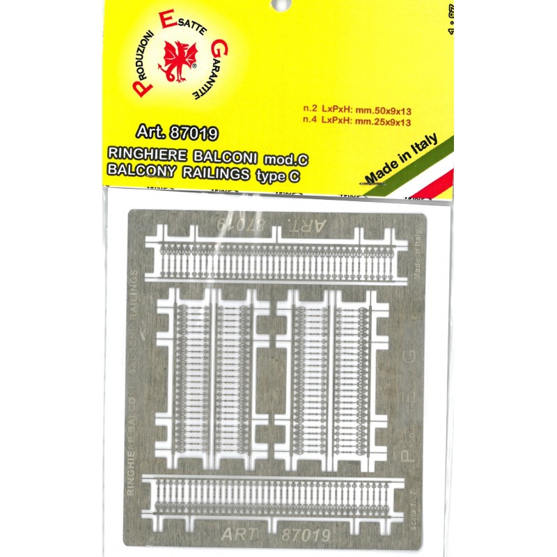BALCONY RAILINGS TYPE "C" SCALE 1/87 H0 ART. 87019