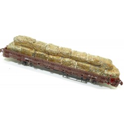 LOAD OF BALS SCRAPS FERROUS FOR RAILWAY FLOOR WAGON SCALE 1/87 H0 ART. 87300