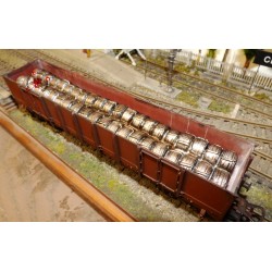 LOAD OF IRON YARN COILS FOR WAGONS ON HIGH WALLS SCALE 1/87 H0 ART. 87312