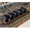 LOADING POLYETHYLENE PIPES FOR LOW-SIDED RAILWAY CAR SCALE 1/87 H0 ART. 87316