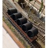 LOADING POLYETHYLENE PIPES FOR LOW-SIDED RAILWAY CAR SCALE 1/87 H0 ART. 87316