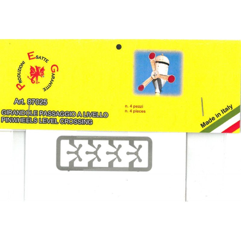 PINWHEELS FOR LEVEL CROSSING SCALE 1/87 H0 ART. 87025